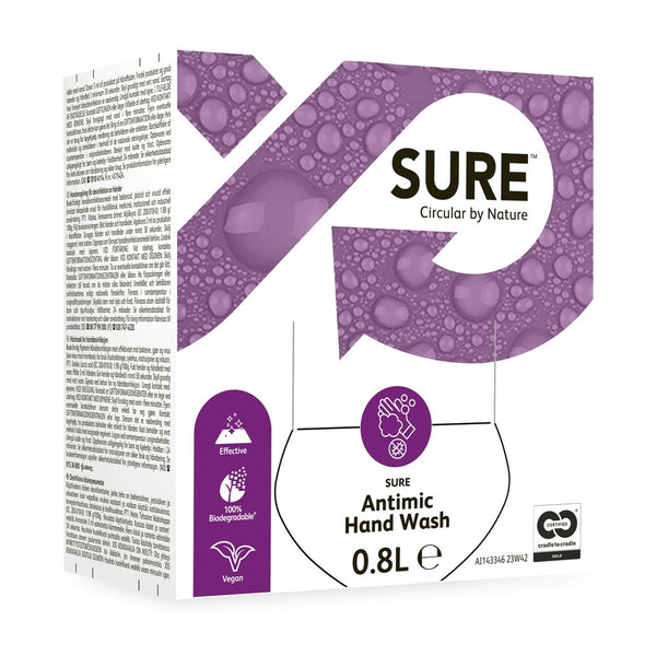 Sure antimicrobiële handzeep, zak 800 ml
