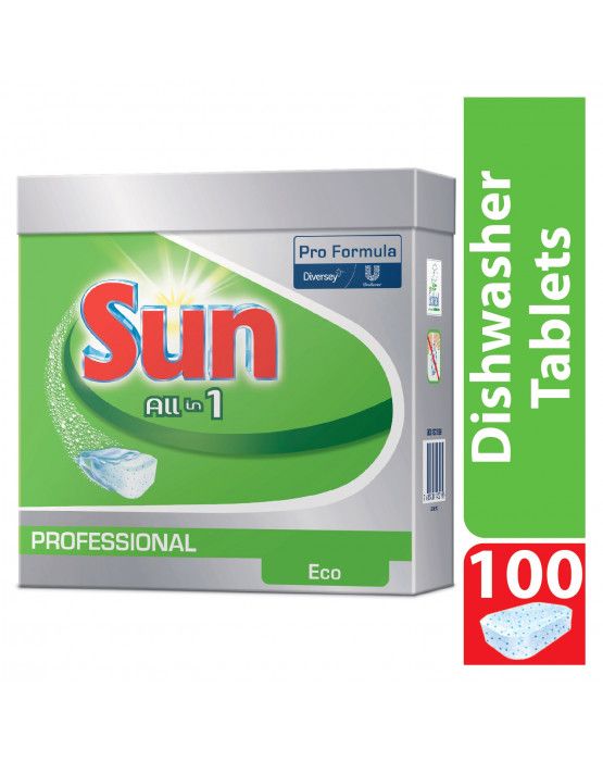 Sun Professional Pro Formula All-in-1 Eco vaatwastabletten, doos 100 stuks