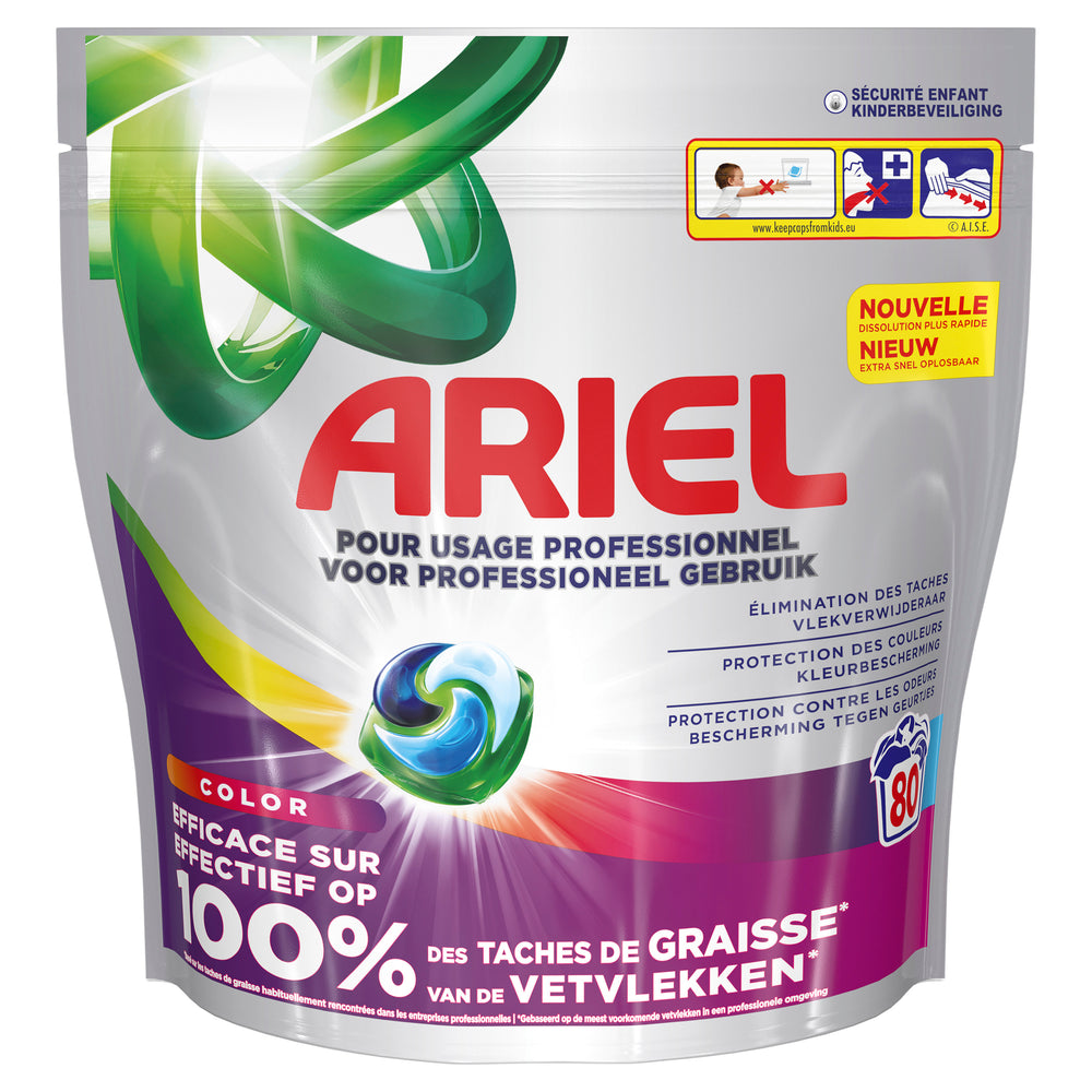 Ariel Professional wasmiddel All-in-1 Pods Color, doos 80 stuks