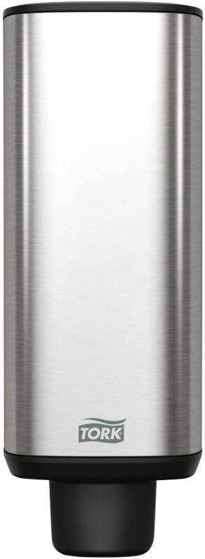 Tork Zeepdispenser voor Schuimzeep en Antibacteriële handzeep - 460010 - Economisch hygiënisch S4-dispensersysteem geborsteld rvs