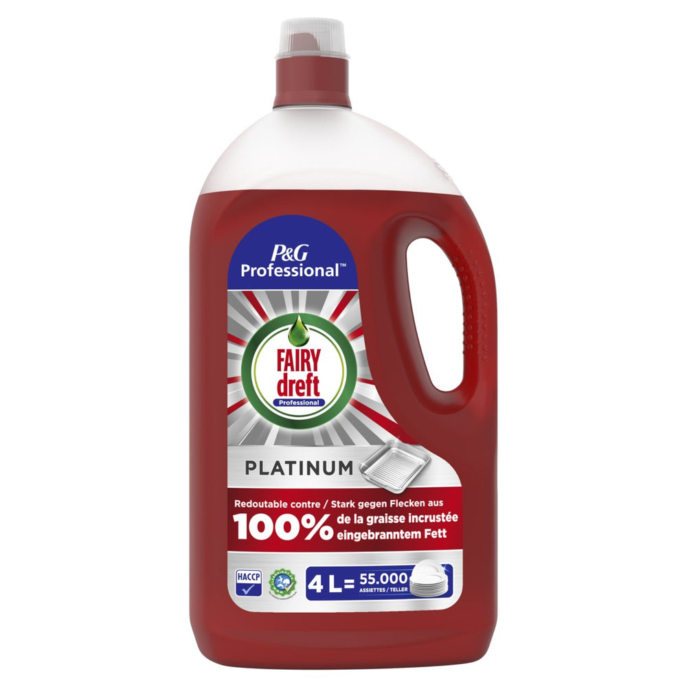 Dreft Fairy Professional Platinum handafwasmiddel Baked on Grease, can 4 liter