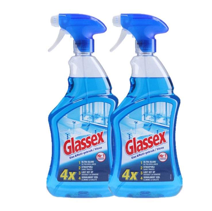 Glassex glas- en multireiniger, pak 2 x 750 ml