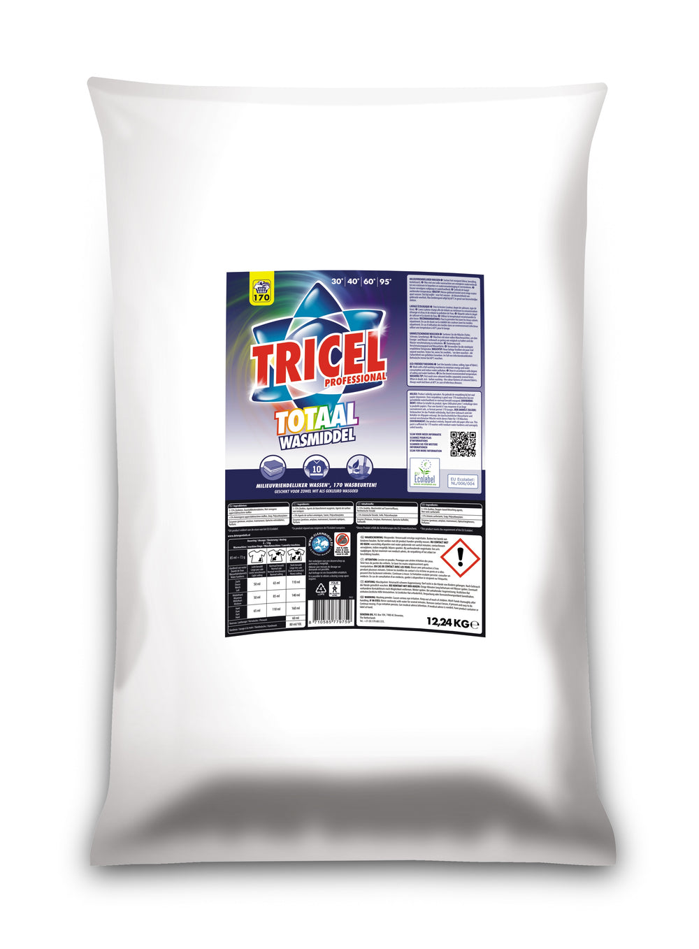 Tricel Professional wasmiddel Totaal, zak 12,24 kg