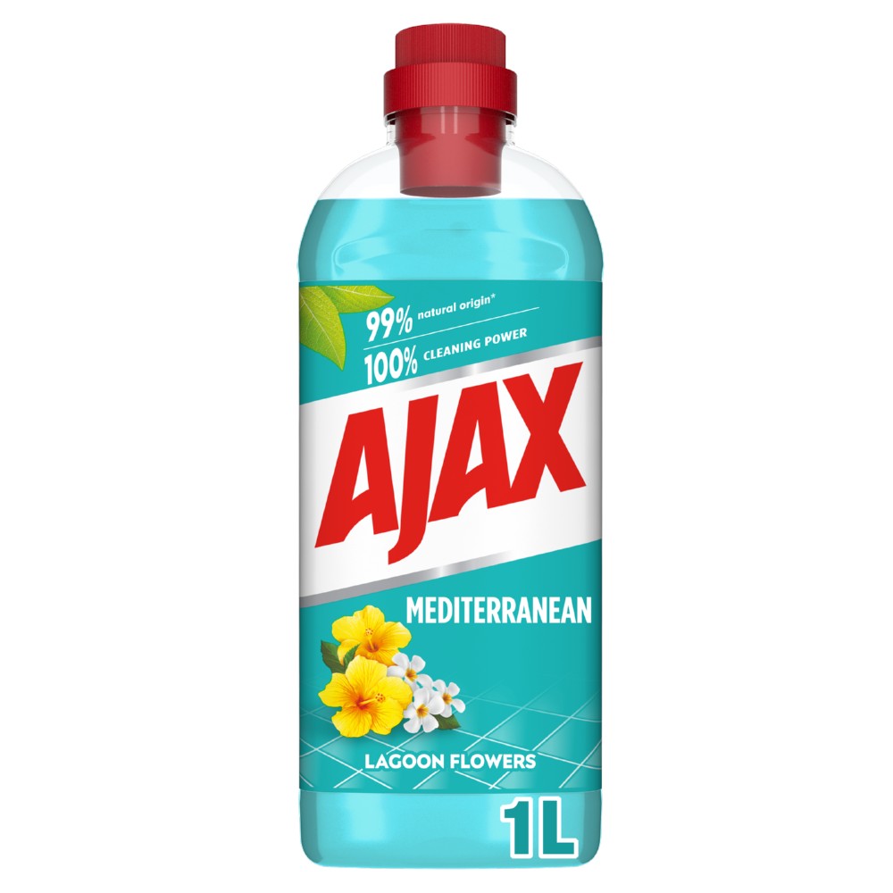 Ajax allesreiniger Mediterranean Lagoon Flower, fles 1 liter