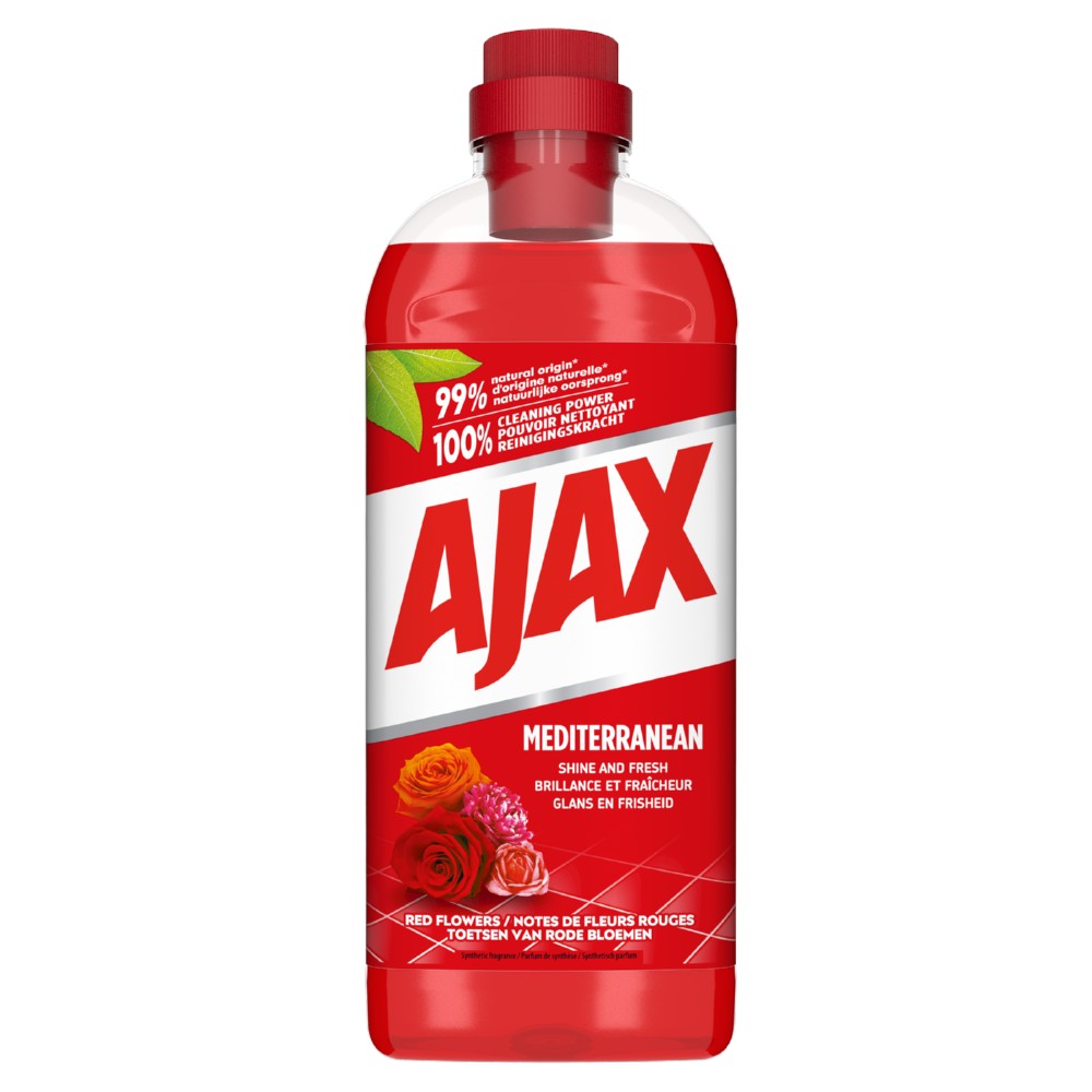 Ajax allesreiniger Mediterranean Red Flowers, fles 1 liter