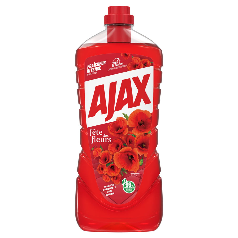 Ajax allesreiniger Fête des Fleurs Rode Bloemen, fles 1,25 liter