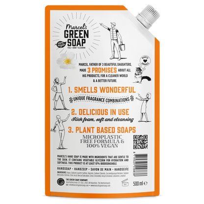 Handzeep Navulling Sinaasappel & Jasmijn