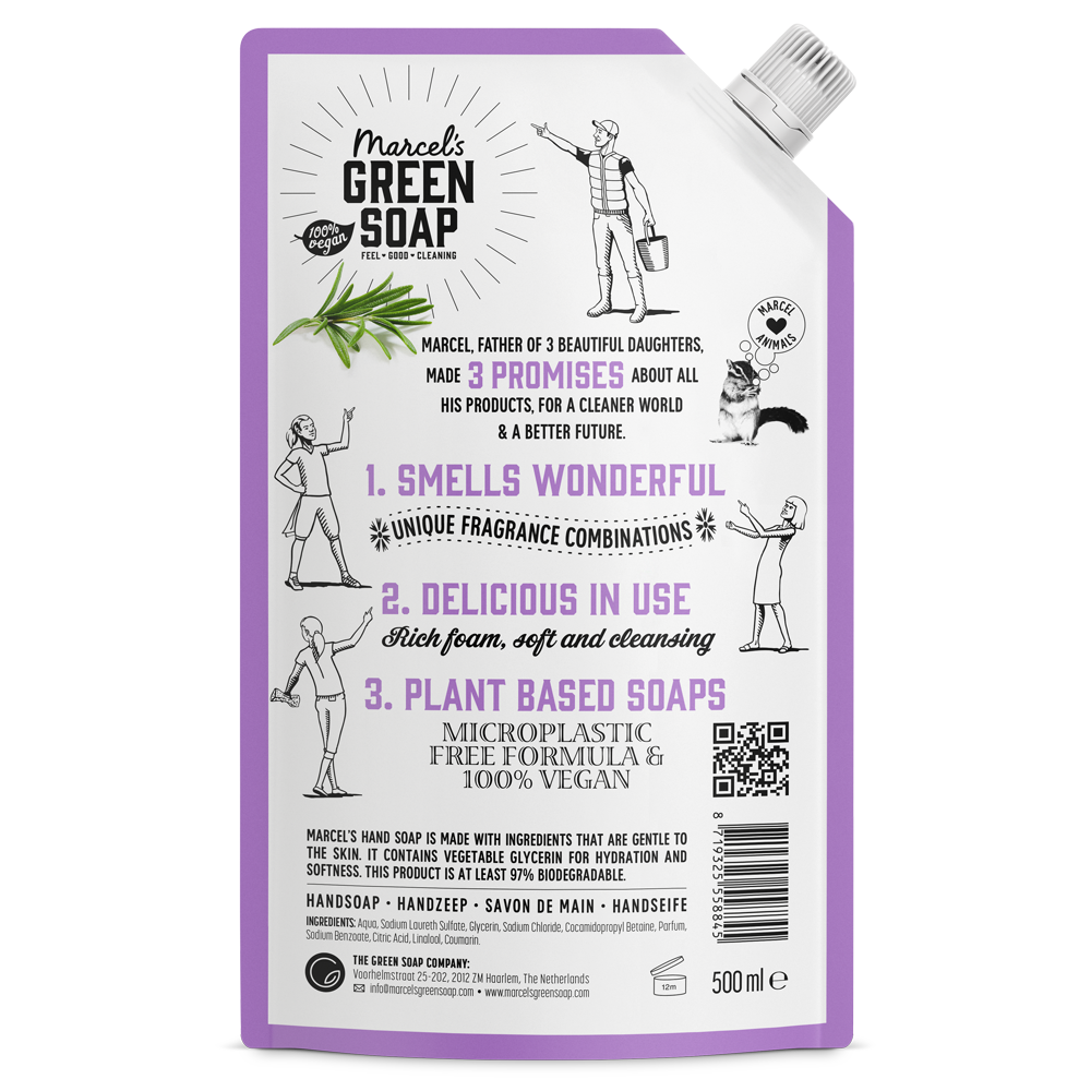 Handzeep Navulling Lavendel & Rozemarijn