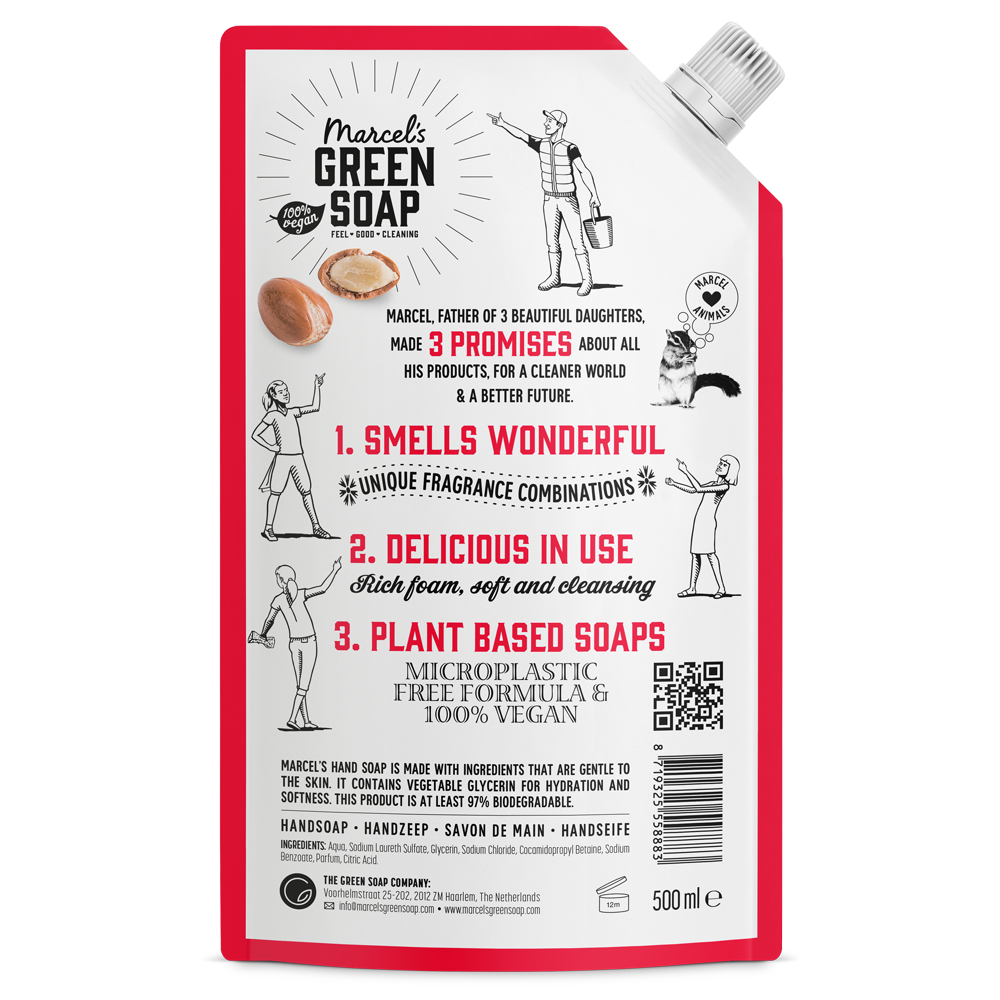 Handzeep Navulling Argan & Oudh