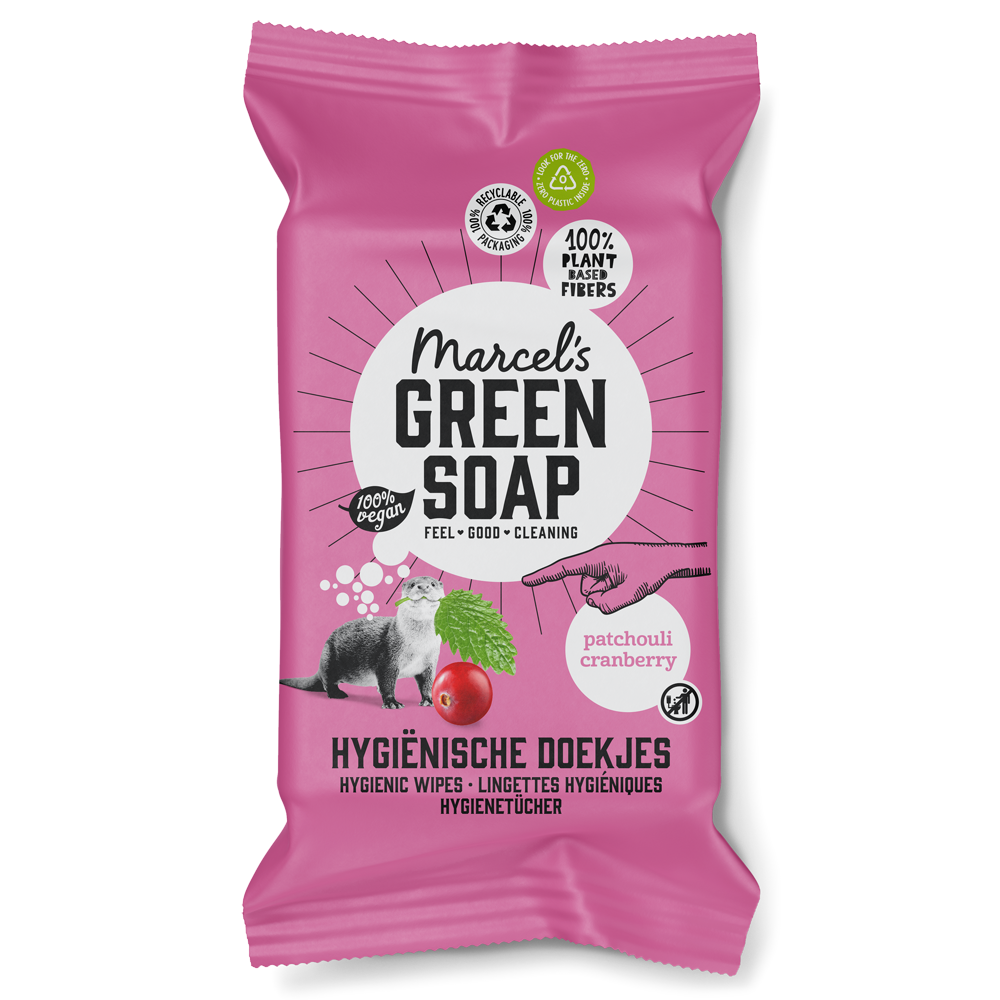 Hygiënische Schoonmaakdoekjes Patchouli & Cranberry
