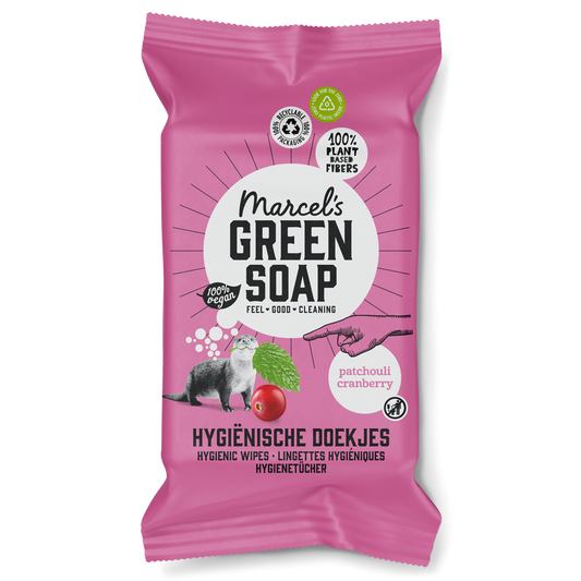 Hygiënische Schoonmaakdoekjes Patchouli & Cranberry