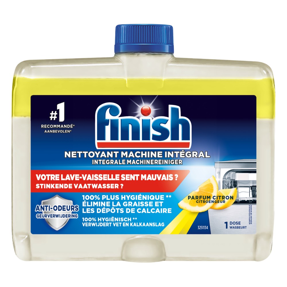 Finish vaatwasreiniger Lemon, fles 250 ml