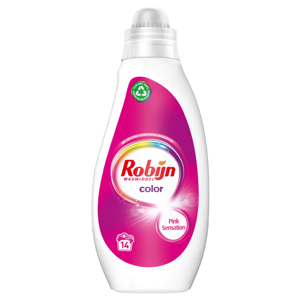 Robijn vloeibaar wasmiddel Colour Pink Sensation, fles 700 ml