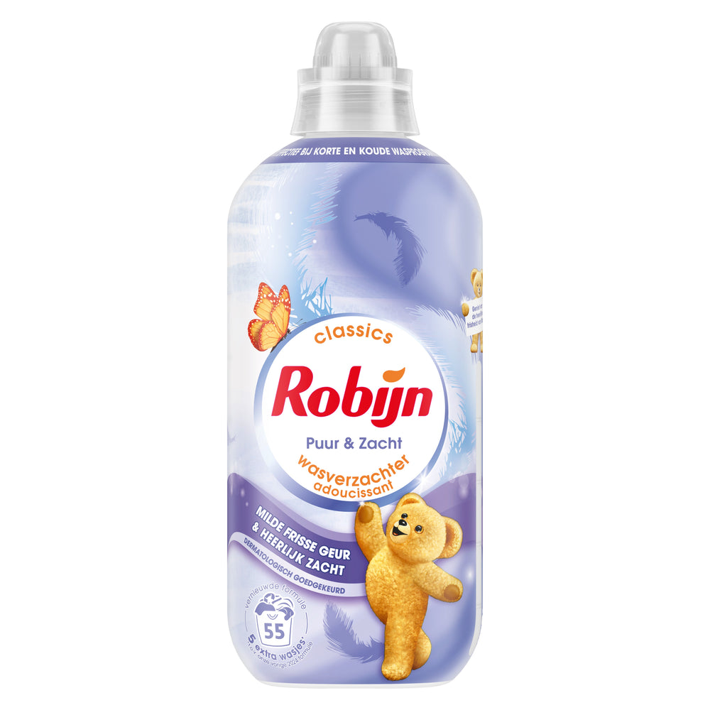 Robijn wasverzachter Puur & Zacht, fles 1,1 liter