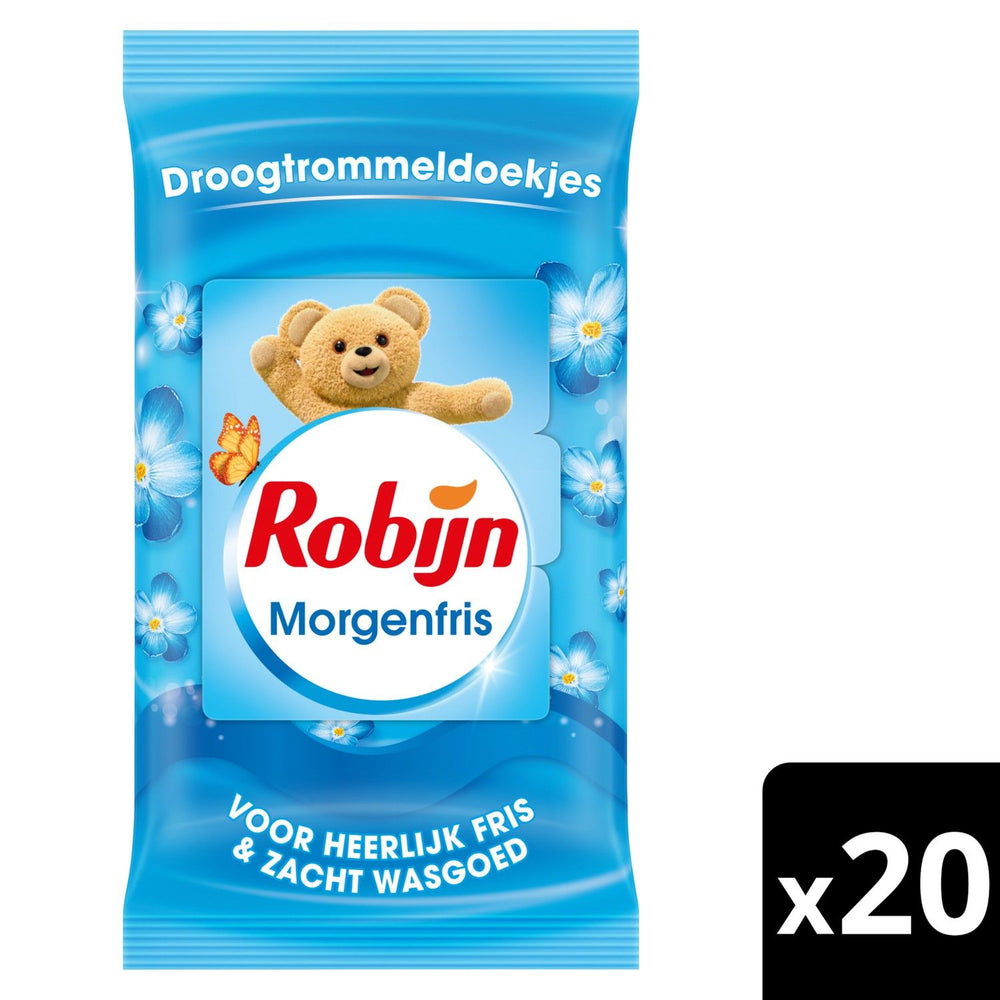 Robijn droogtrommeldoekjes Morgenfris, doos 20 stuks