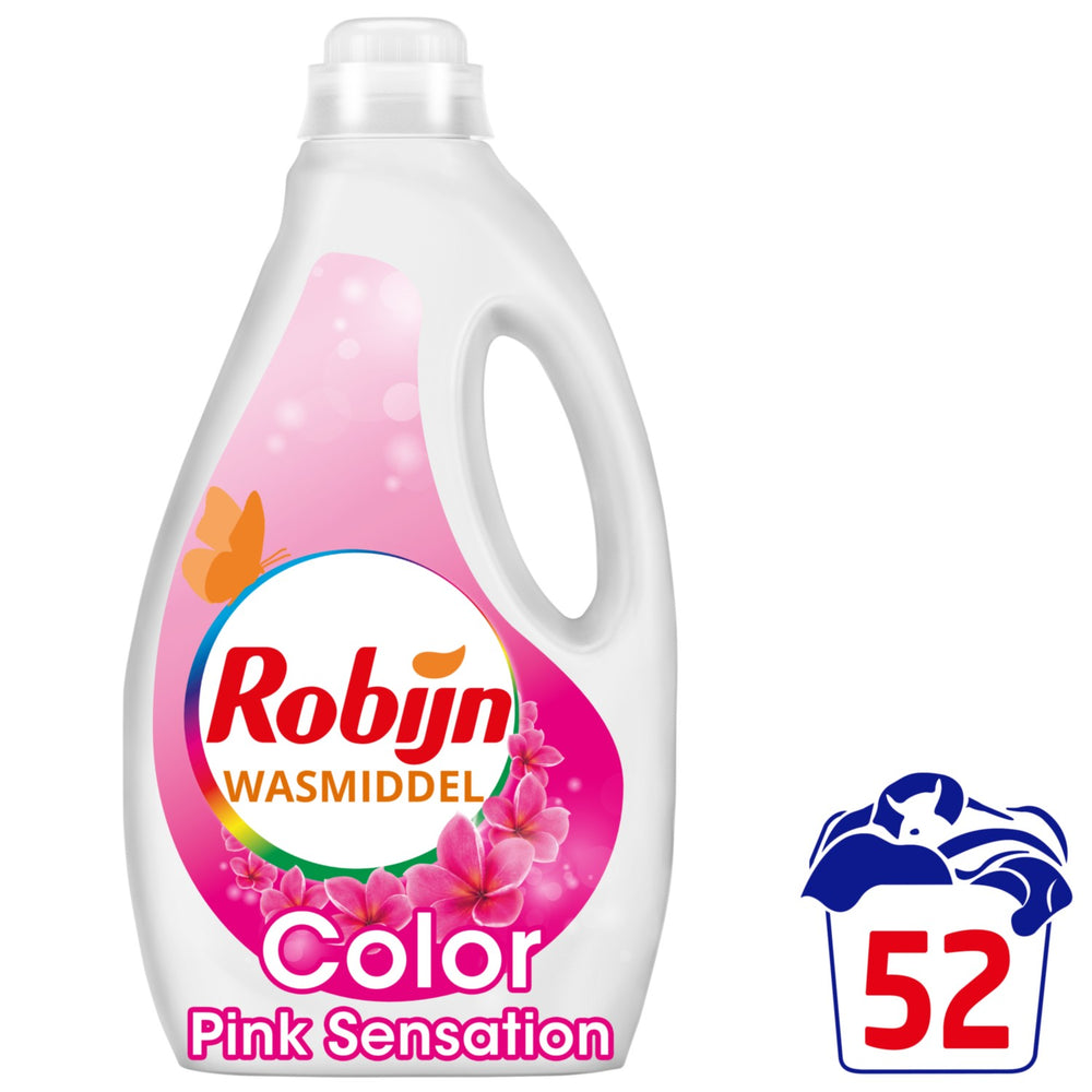 Robijn vloeibaar wasmiddel Pink Sensation, fles 2,6 liter