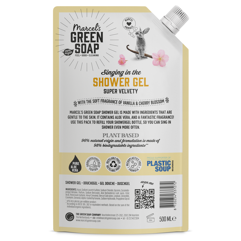 Douchegel Navulling Vanille & Kersenbloesem