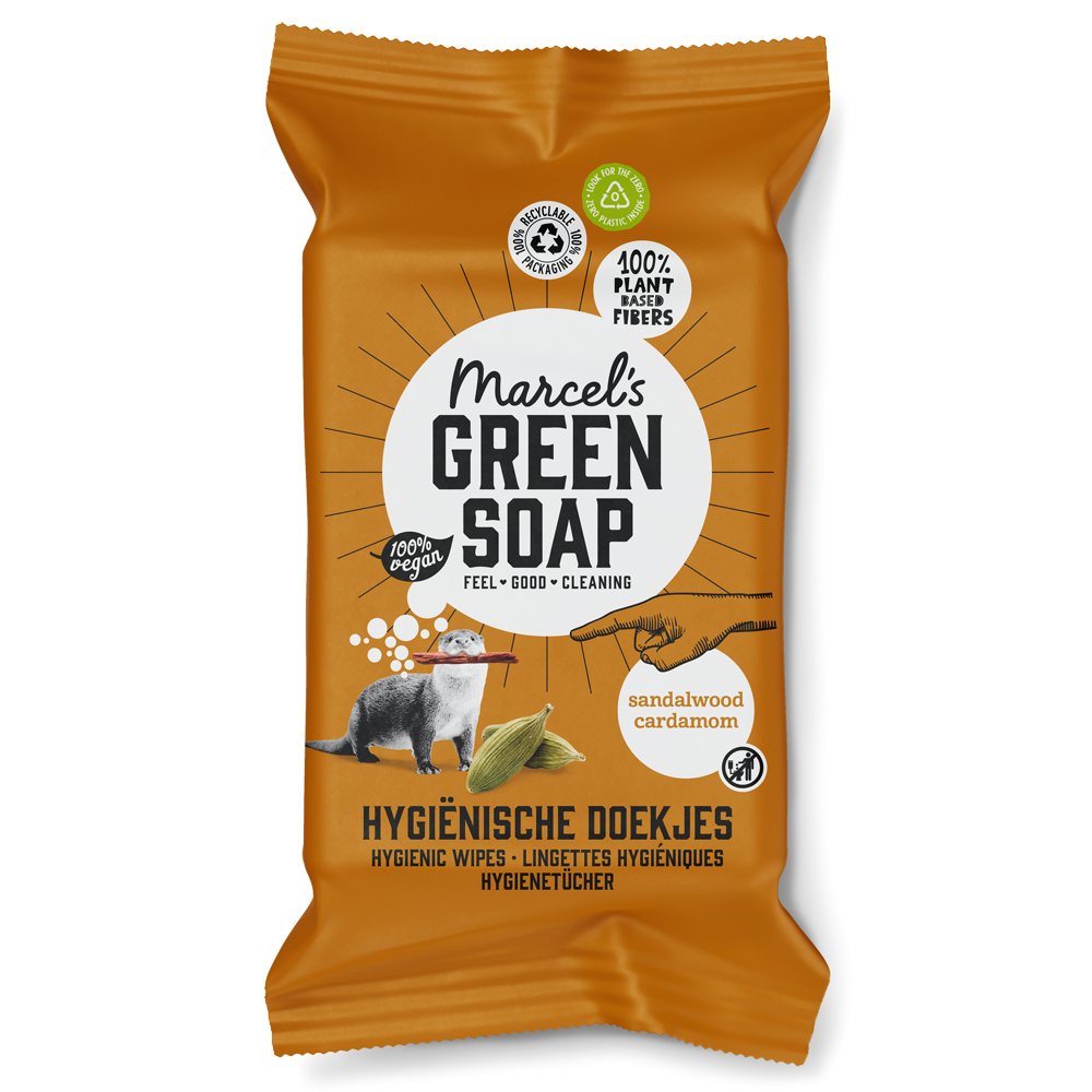 Hygiënische Schoonmaakdoekjes Sandelhout & Kardemom