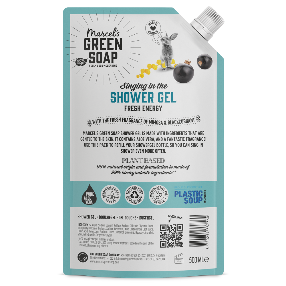 Douchegel Navulling Mimosa & Zwarte Bes