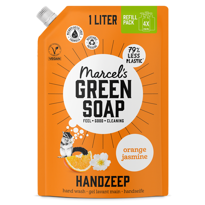 Handzeep Navulling Sinaasappel & Jasmijn 1L
