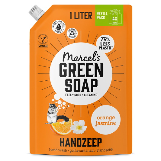 Handzeep Navulling Sinaasappel & Jasmijn 1L