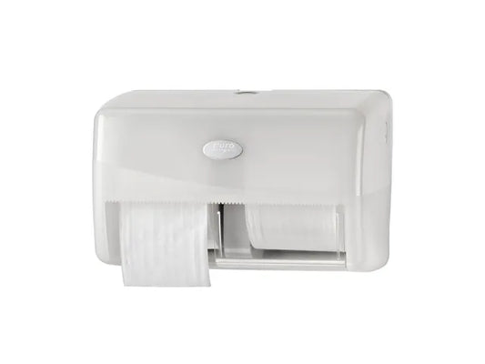 Pearl White Duo toiletroldispenser | Coreless