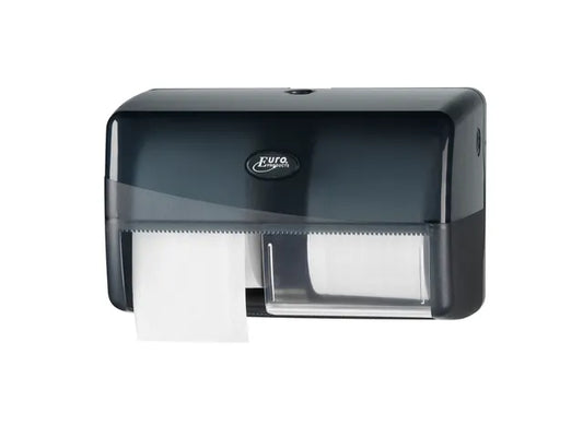Pearl Black Duo toiletroldispenser | Coreless