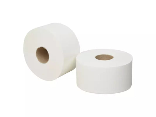 Toiletpapier mini jumbo recycled wit 2-laags 180 meter 12 rol