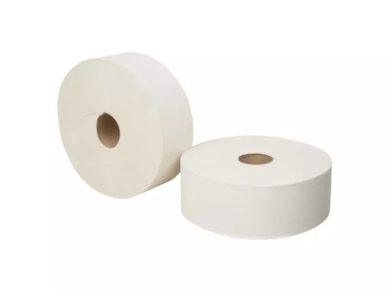 Toiletpapier maxi jumbo cellulose wit 2-laags 380 meter 6 rol