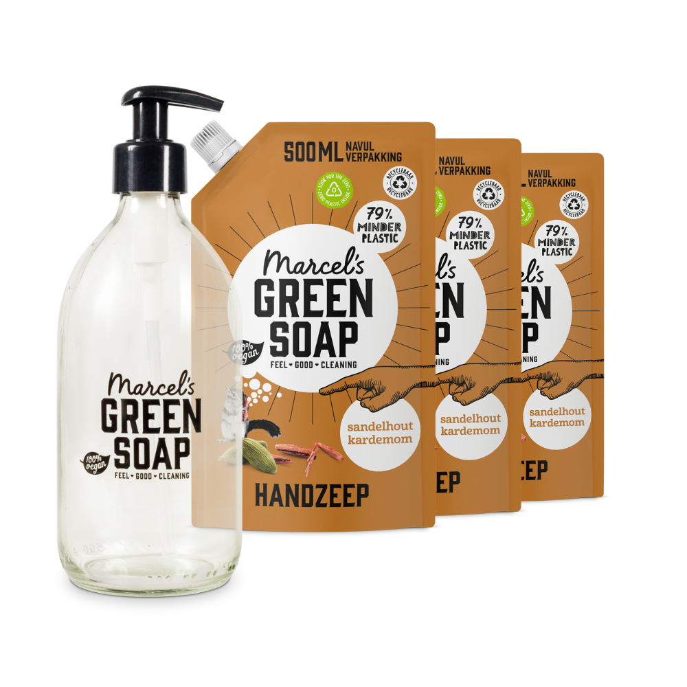 Glazen Fles Navulbundel Sandelhout & Kardemom