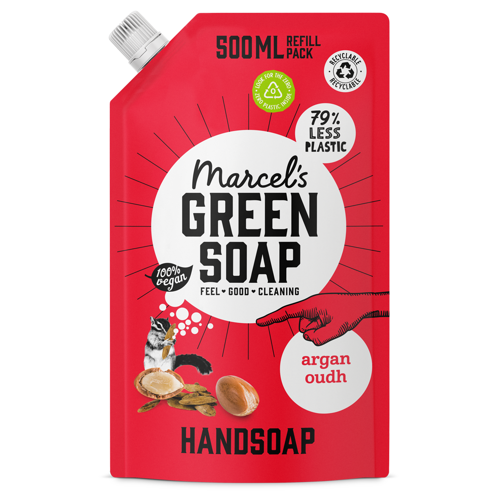 Handzeep Navulling Argan & Oudh