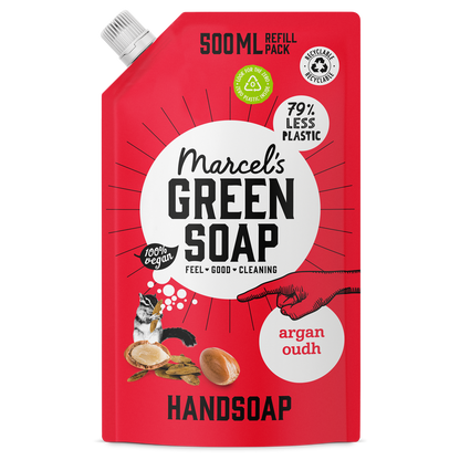 Handzeep Navulling Argan & Oudh