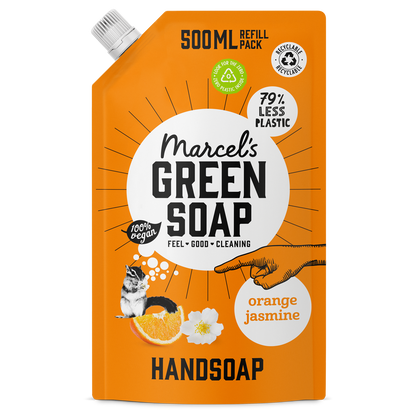 Handzeep Navulling Sinaasappel & Jasmijn