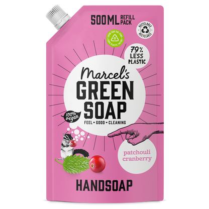 Handzeep Navulling Patchouli & Cranberry