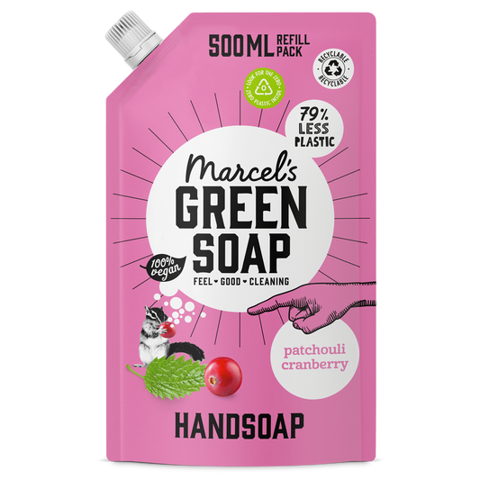 Handzeep Navulling Patchouli & Cranberry