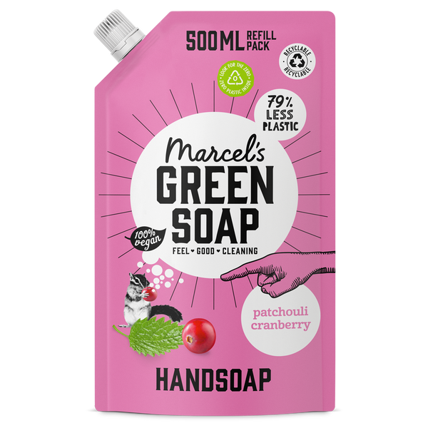 Handzeep Navulling Patchouli & Cranberry - stuk