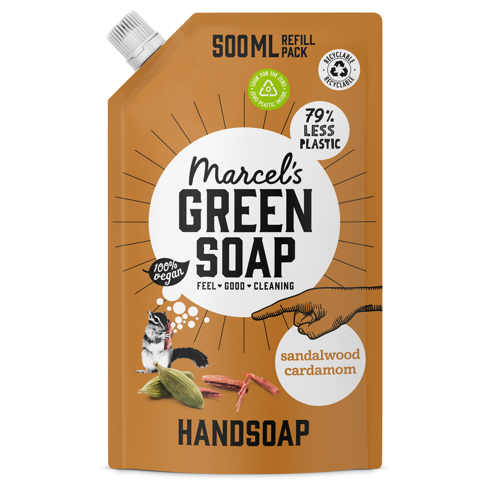 Handzeep Navulling Sandelhout & Kardemom