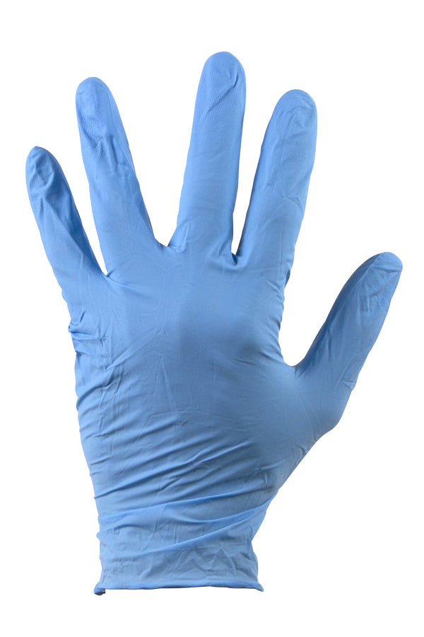 Nitril handschoenen blauw poedervrij, doos 100 stuks