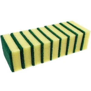 Viscose spons geel met groene schuurlaag (10 stuks)