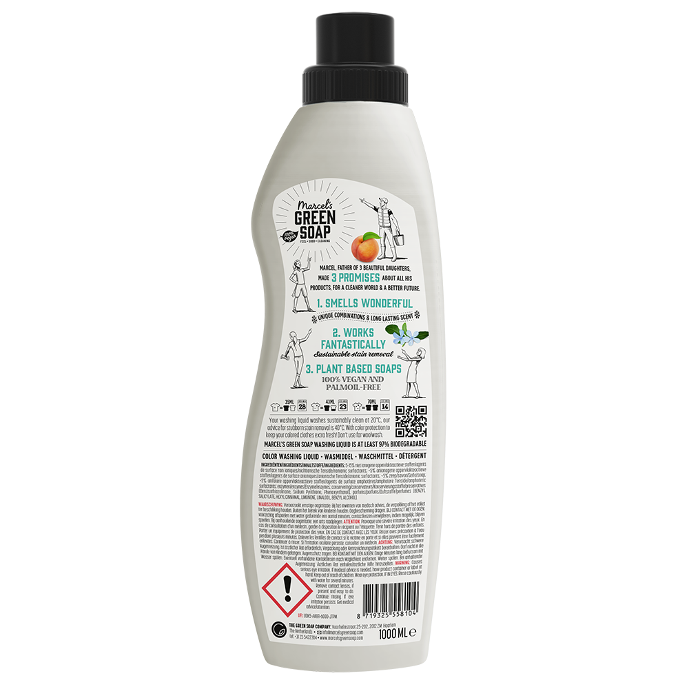 Kleur Wasmiddel Perzik & Jasmijn