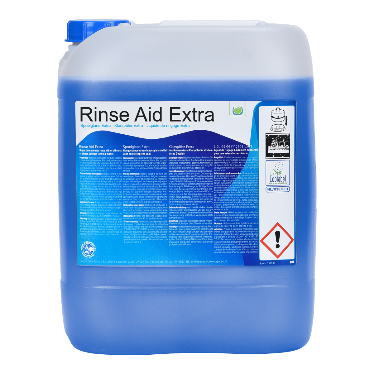 Rinse Aid Extra insert smart liquid - 10l insert smart liquid