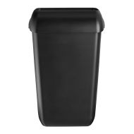 Afvalbak 23 liter kunststof mat zwart - stuk