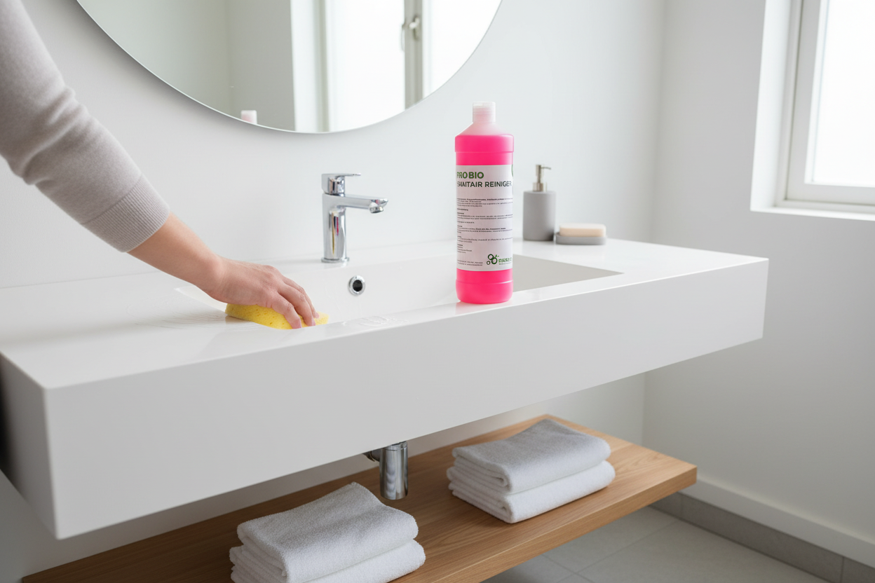 Sanitair Reiniger – tijdens gebruik