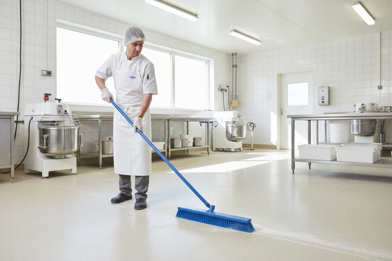Vikan Vloerveger Zacht – in gebruik